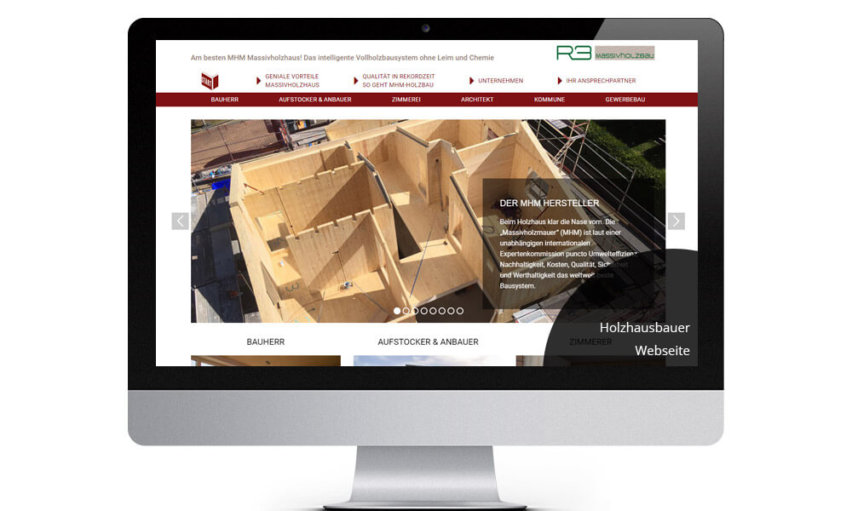 Beispiel Webdesign für Holzhausbauer