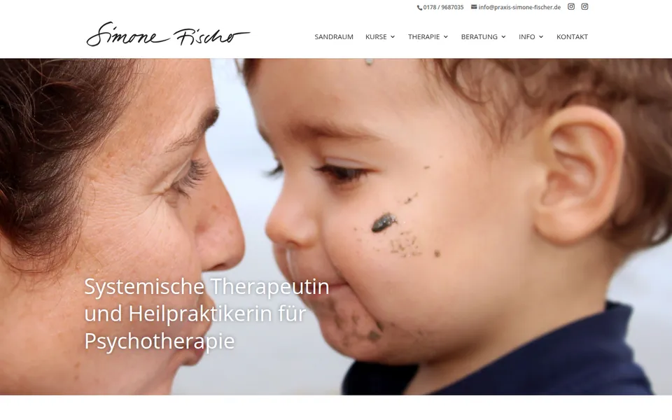 Website der Praxis Simone Fischer